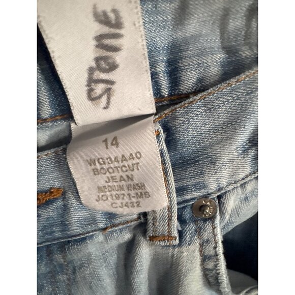 Calvin Klein Jeans Womens Stone Wash Bootcut Denim Size 14 / 28” Inseam - Picture 5 of 7